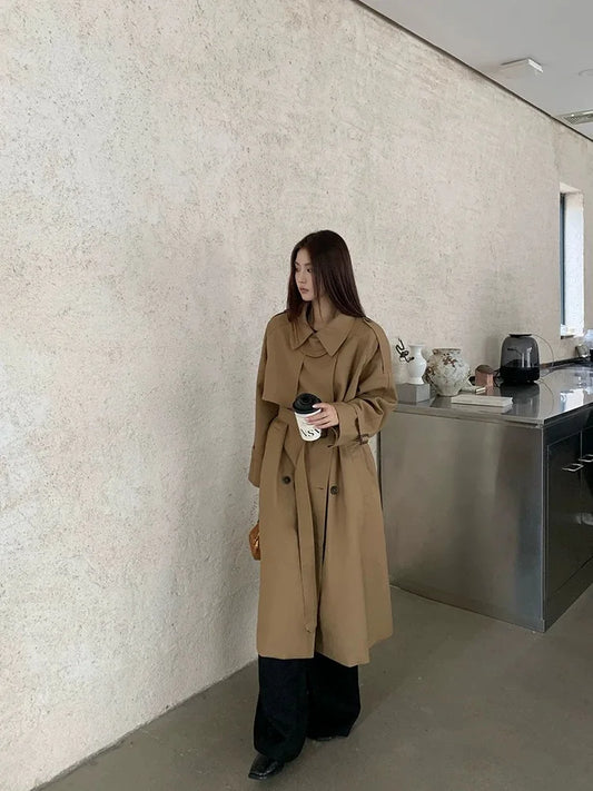 Iconic Long line Trench Coat – Luxe Camel